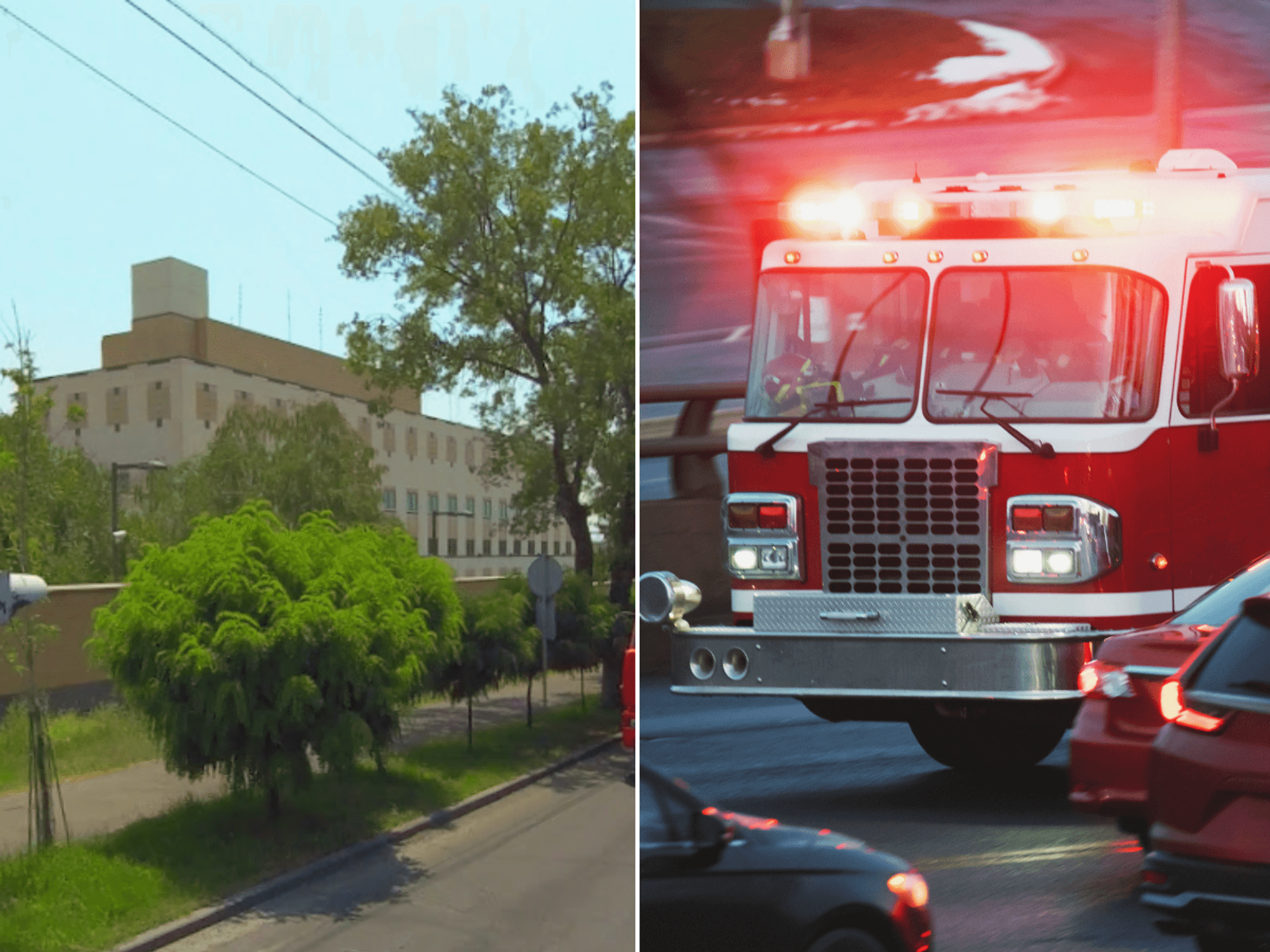 Car EXPLODES outside US embassy as emergency services swarm scene