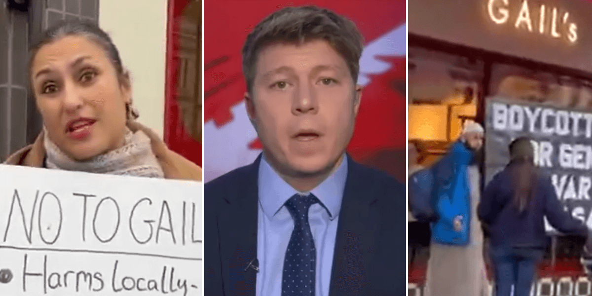 Patrick Christys mocks ‘Palestine fanatics’ for ‘shouting at croissants’ during London bakery demo Patrick Christys mocks ‘Palestine fanatics’ for ‘shouting at croissants’ during London bakery demo