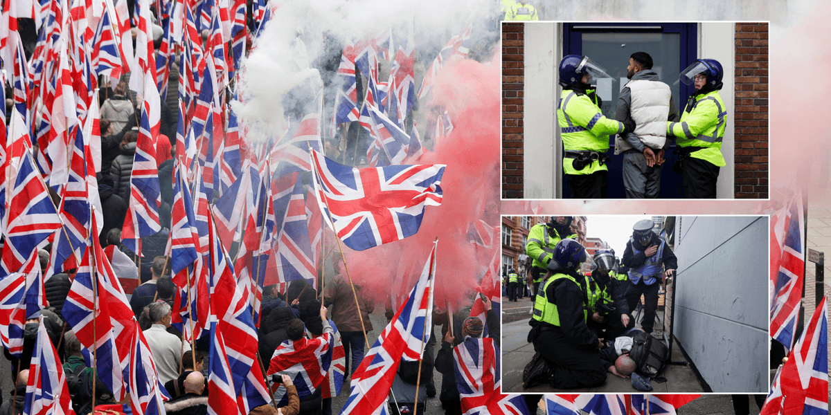 Three arrested at anti-migration protest as counter-protesters attend Manchester demonstration Three arrested at anti-migration protest as counter-protesters attend Manchester demonstration