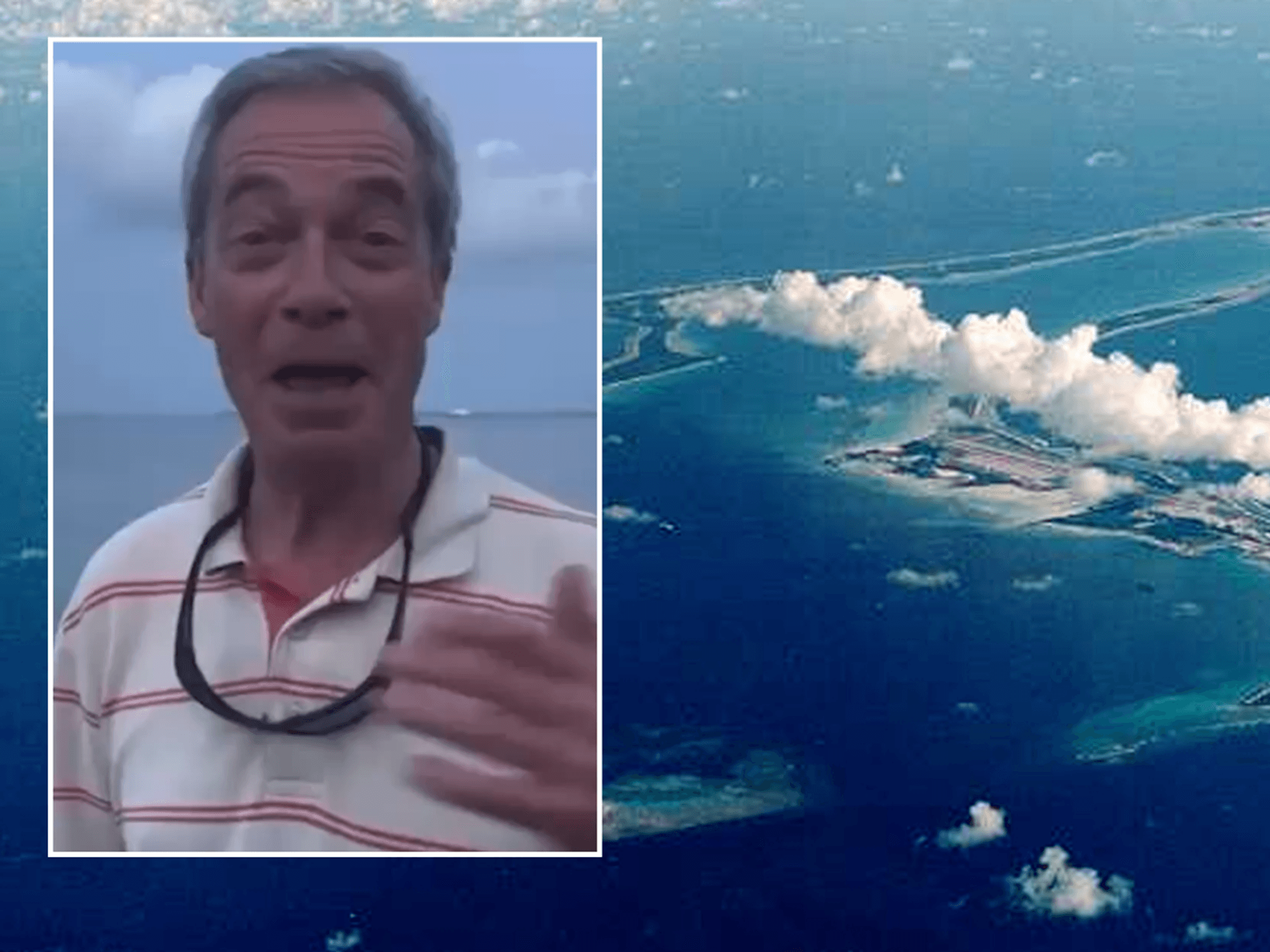 Nigel Farage’s 24-hour Chagos aid mission ‘blocked’ by authorities with ‘search parties’ out for ...