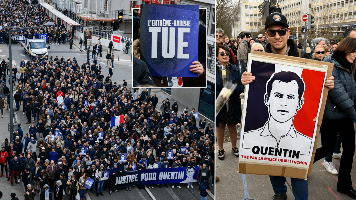 'The far-left kills!' Thousands march in France for student beaten to death by 'Antifa activists'