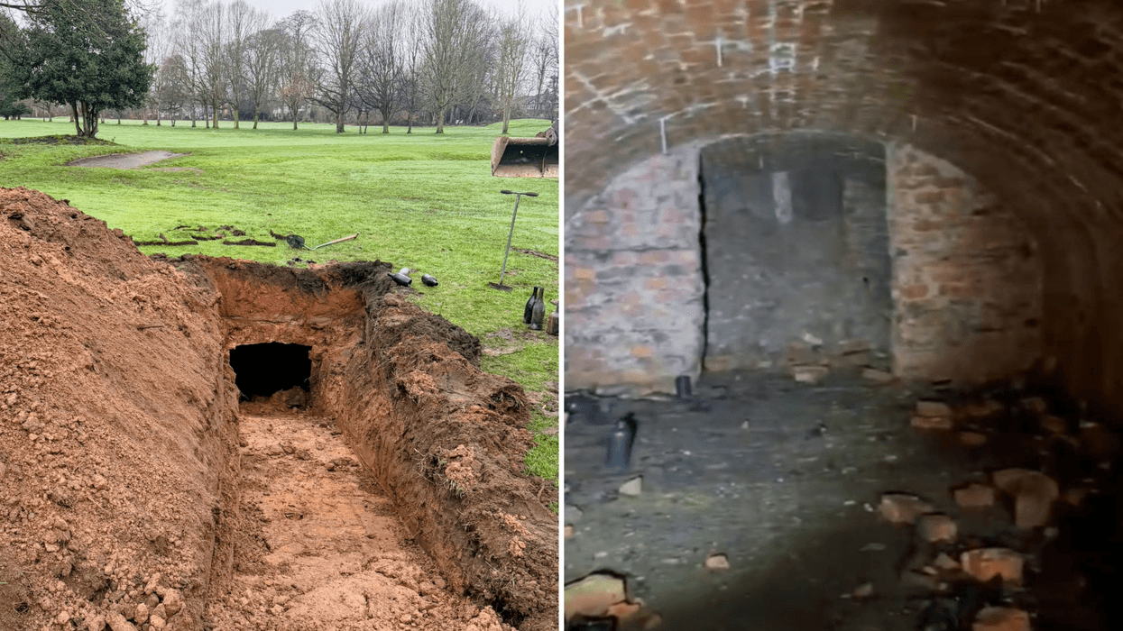 Sinkhole at popular golf course reveals hidden Victorian wine cellar