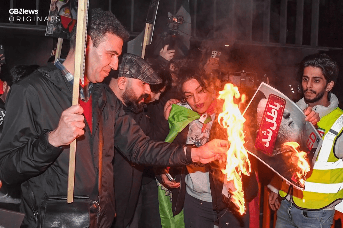 WATCH: Clashes ERUPT at Ayatollah vigil in Manchester as pro-Tehran and anti-regime protesters face off