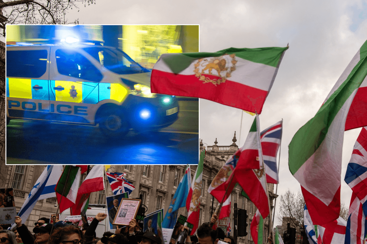Man arrested in London after 'Iranian anti-regime protester' smashed with bottle
