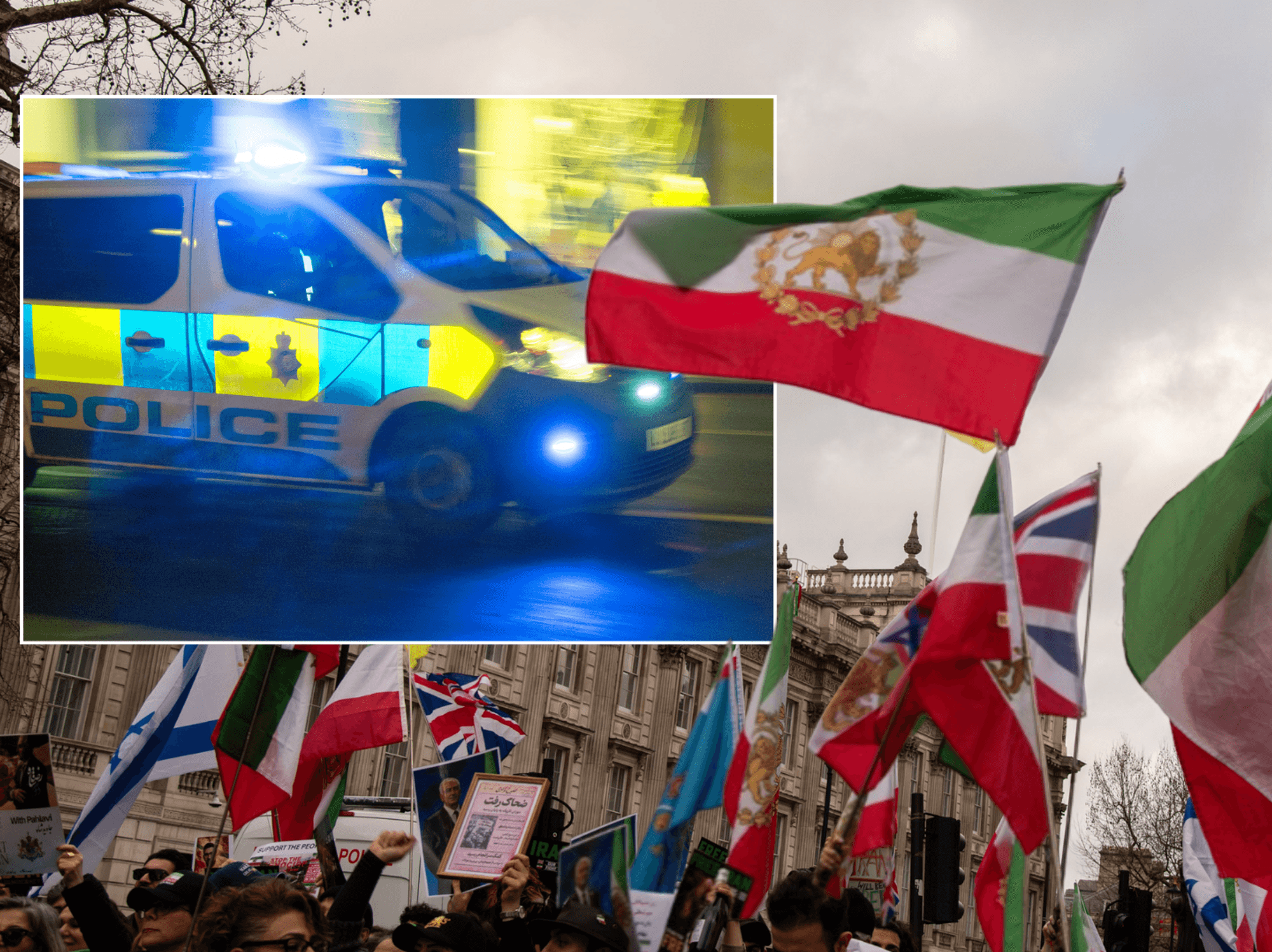 Man arrested in London after 'Iranian anti-regime protester' smashed with bottle