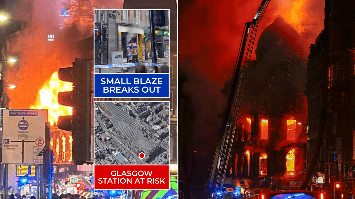 Glasgow Central railway station in peril after devastating fire COLLAPSES city's historic buildings