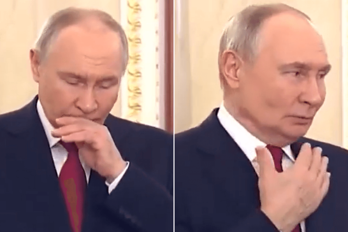 WATCH: Vladimir Putin, 73, suffers coughing fit and struggles to speak in new video