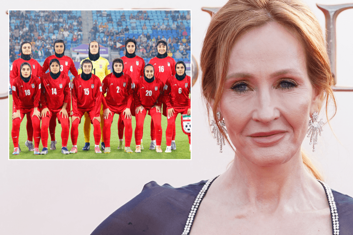JK Rowling issues urgent plea after Iran women's football team prepare to return home amid national anthem protest