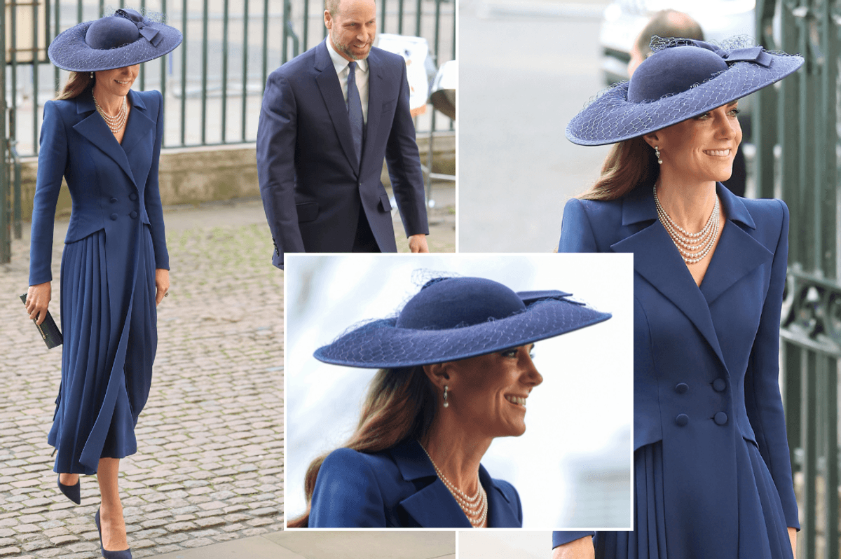 Princess of Wales dazzles in blue Catherine Walker dress at Commonwealth Day service