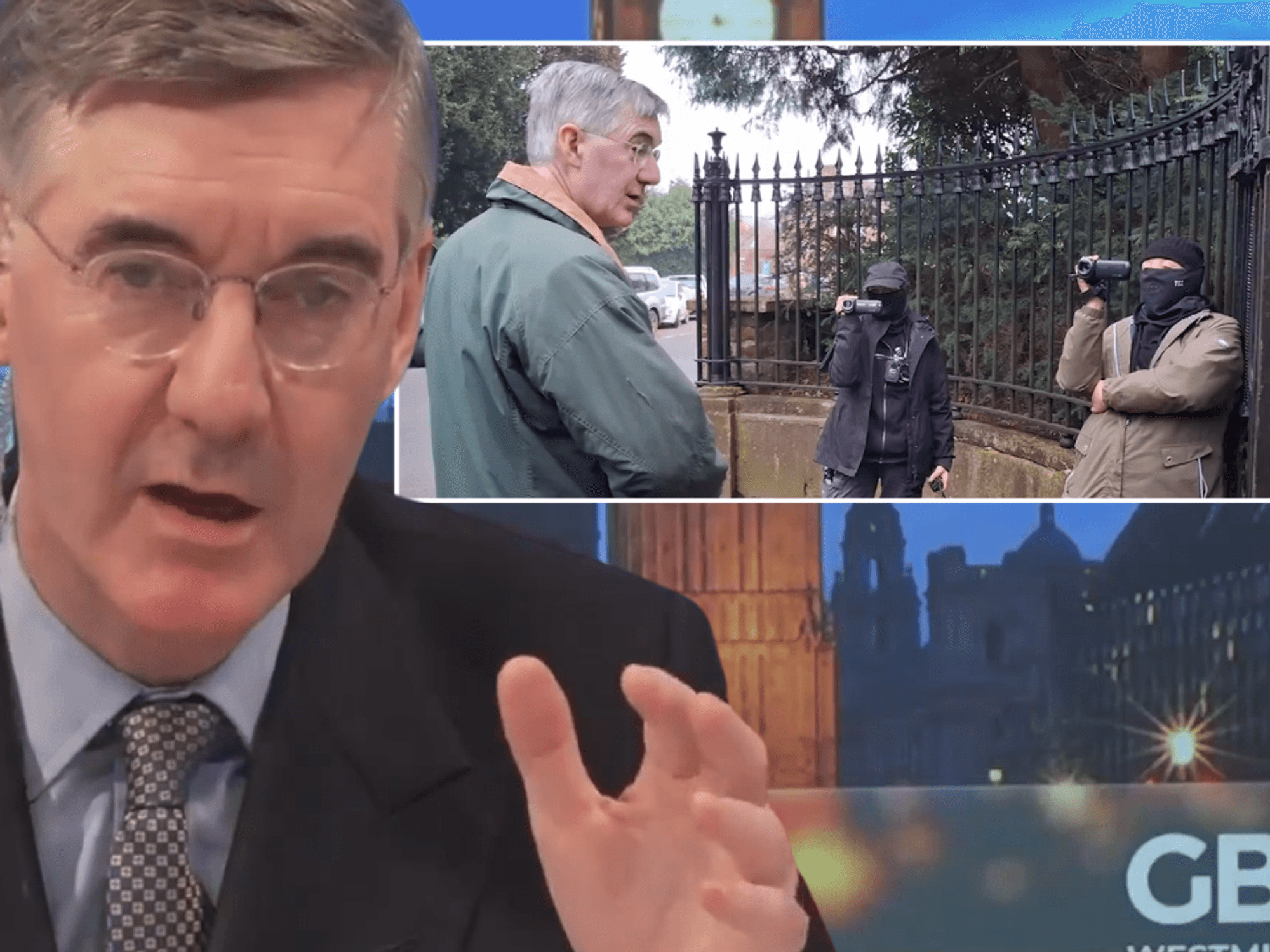 Jacob Rees-Mogg hits out on GB News after run-in with ‘cowardly’ masked protesters outside home