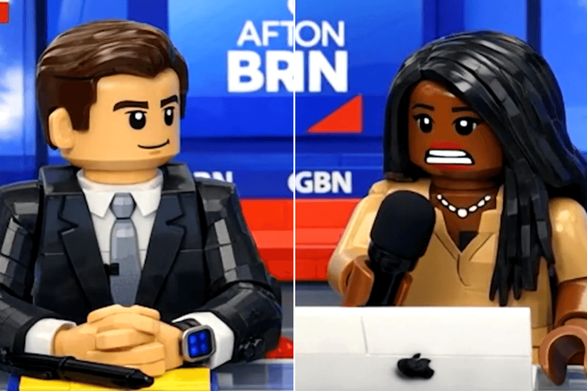 'Look at us!' Watch hilarious moment Tom Harwood and Nana Akua react to lego AI versions of themselves