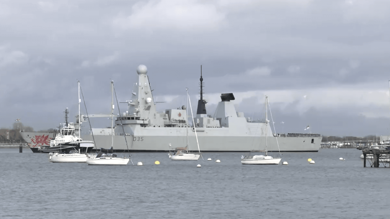 WATCH: HMS Dragon FINALLY leaves Portsmouth and...