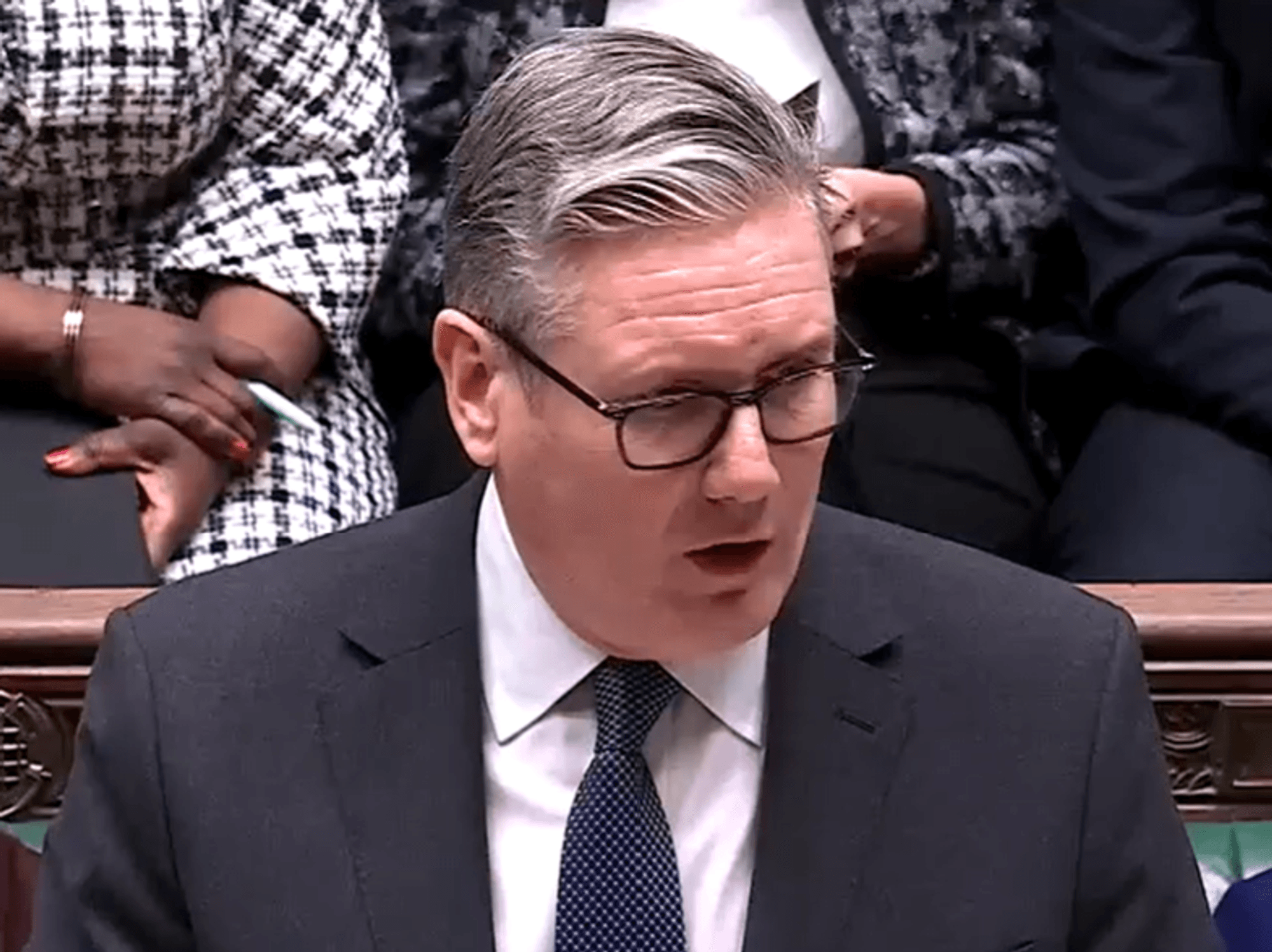Keir Starmer accuses Nigel Farage and Kemi Badenoch of 'screeching U-turn' over Iran war during PMQs
