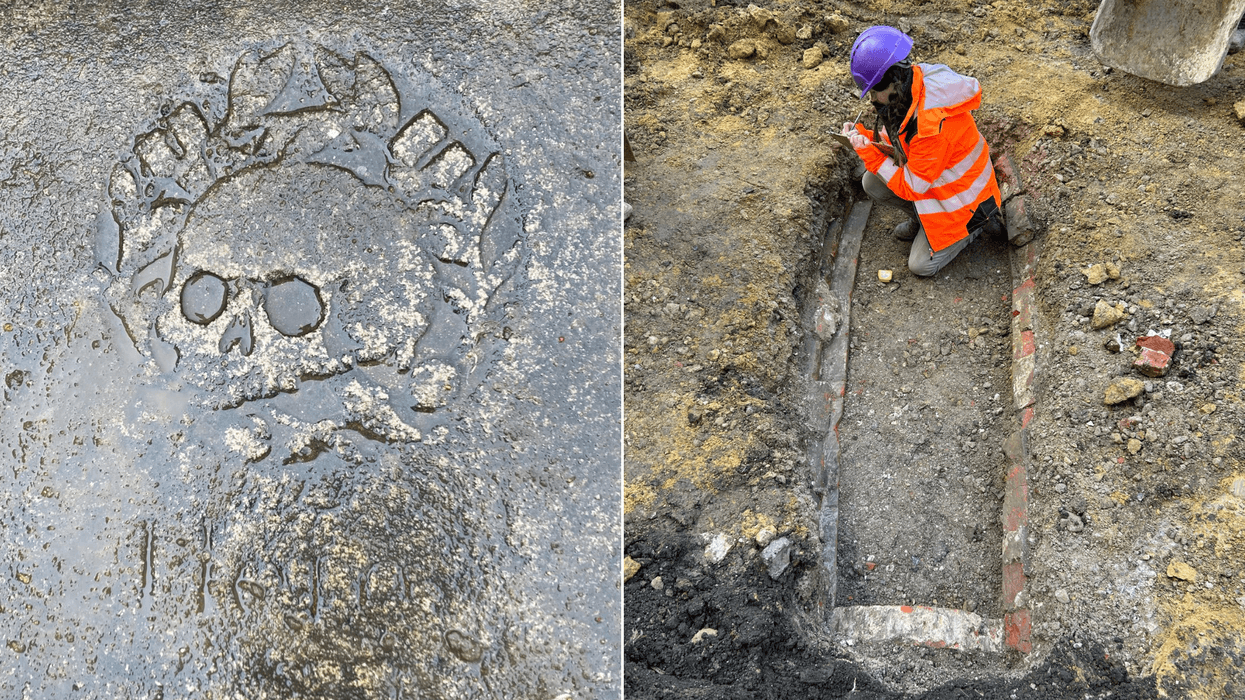 Archaeologists stumble across sinister skull markings and mysterious vault below historic British street
