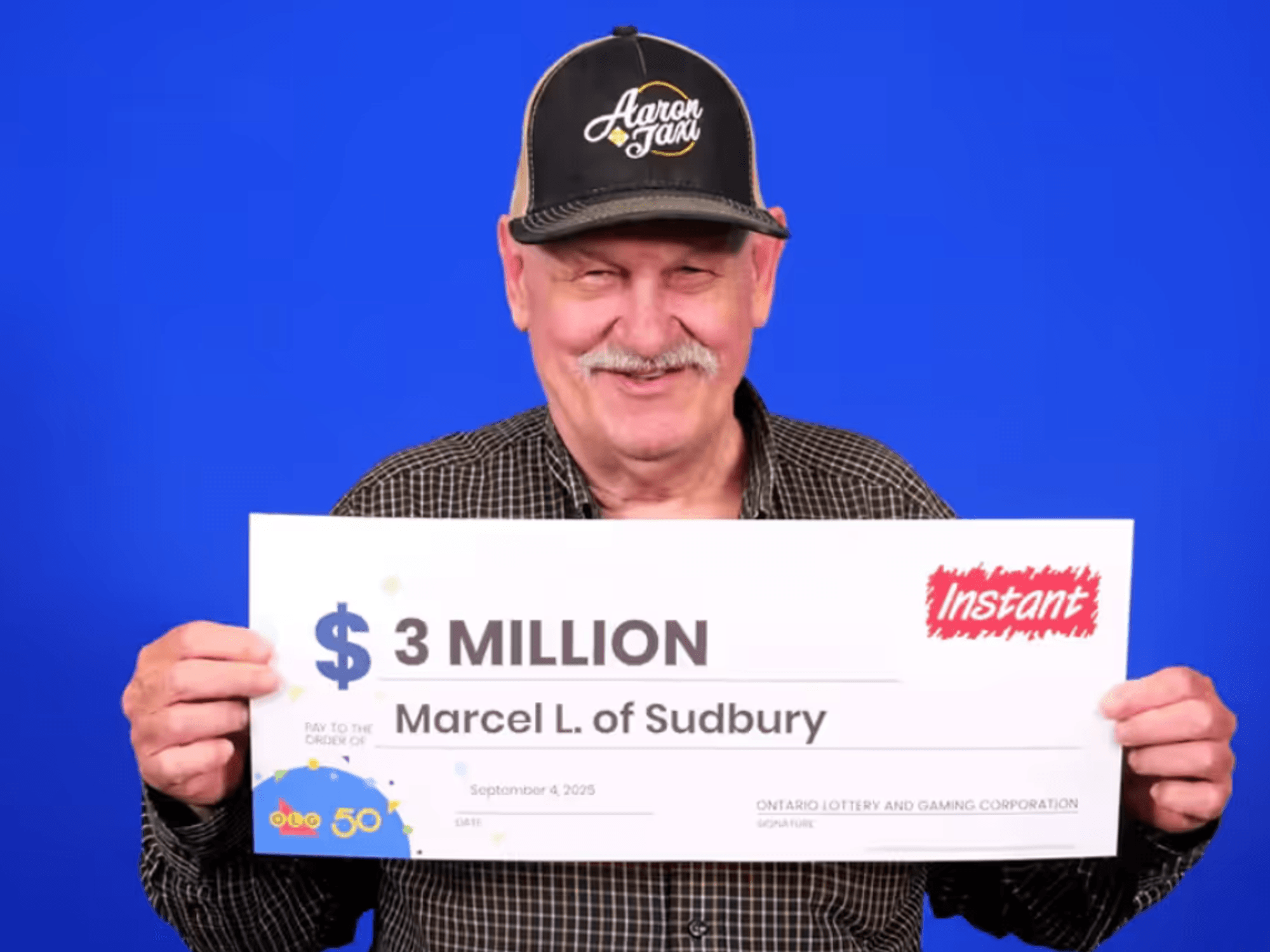 Retired Canadian taxi driver defies extraordinary odds by celebrating THIRD lottery win in a decade
