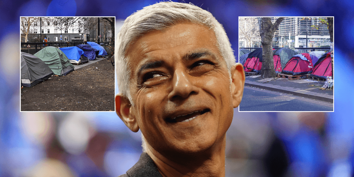 Sadiq Khan CANNOT solve homeless crisis blast Tories as ‘migrant tent camps’ blight London Sadiq Khan CANNOT solve homeless crisis blast Tories as ‘migrant tent camps’ blight London