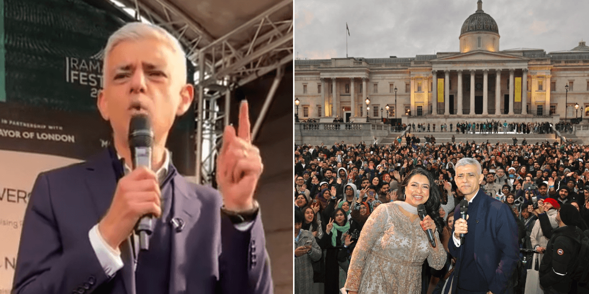 Sadiq Khan hails ‘power of being Muslim’ as he welcomes ‘biggest iftar in the Western world’ to Trafalgar Square Sadiq Khan hails ‘power of being Muslim’ as he welcomes ‘biggest iftar in the Western world’ to Trafalgar Square