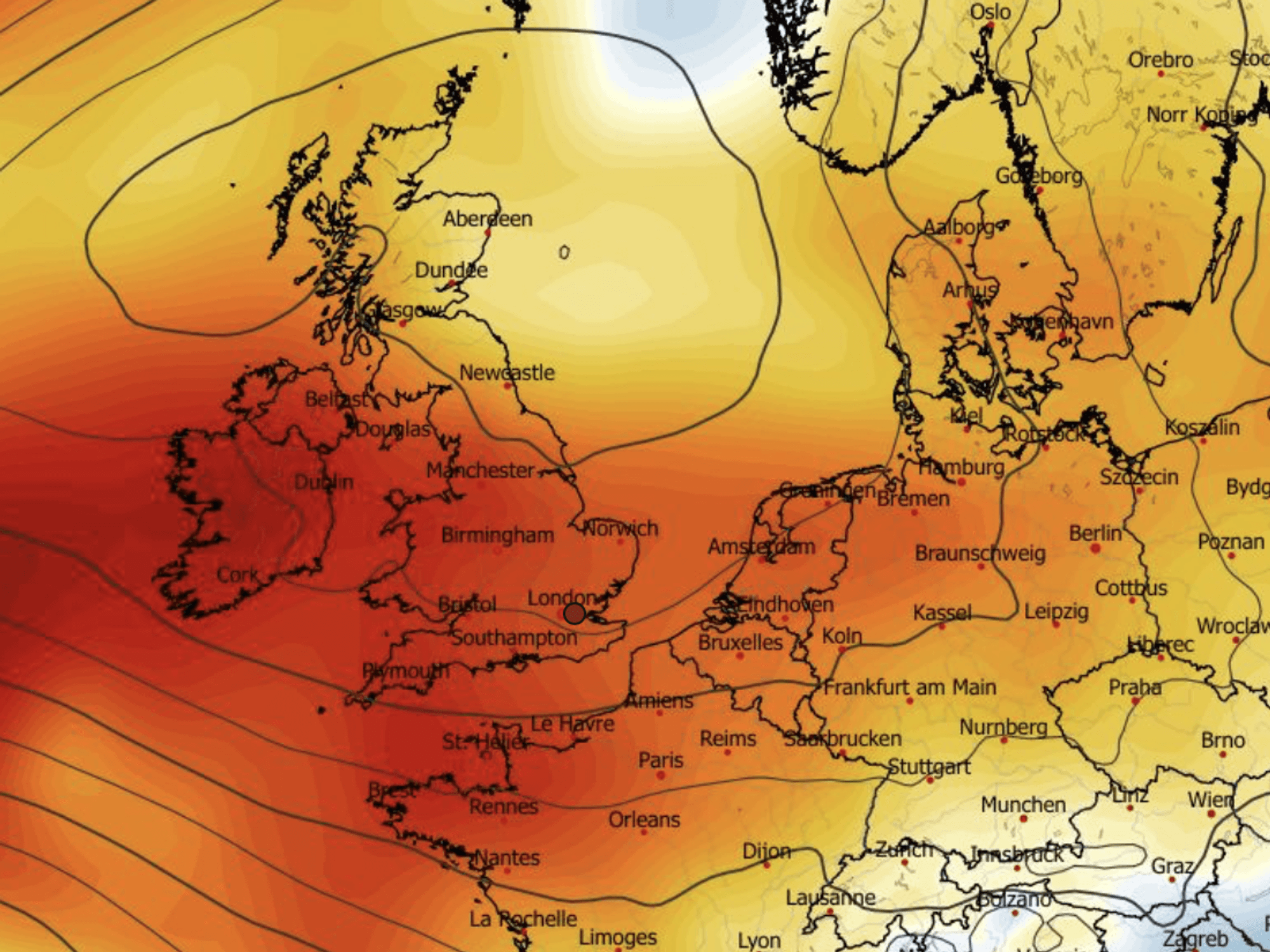 Temperatures well above average for mid-March as tropical plume sweeps through UK