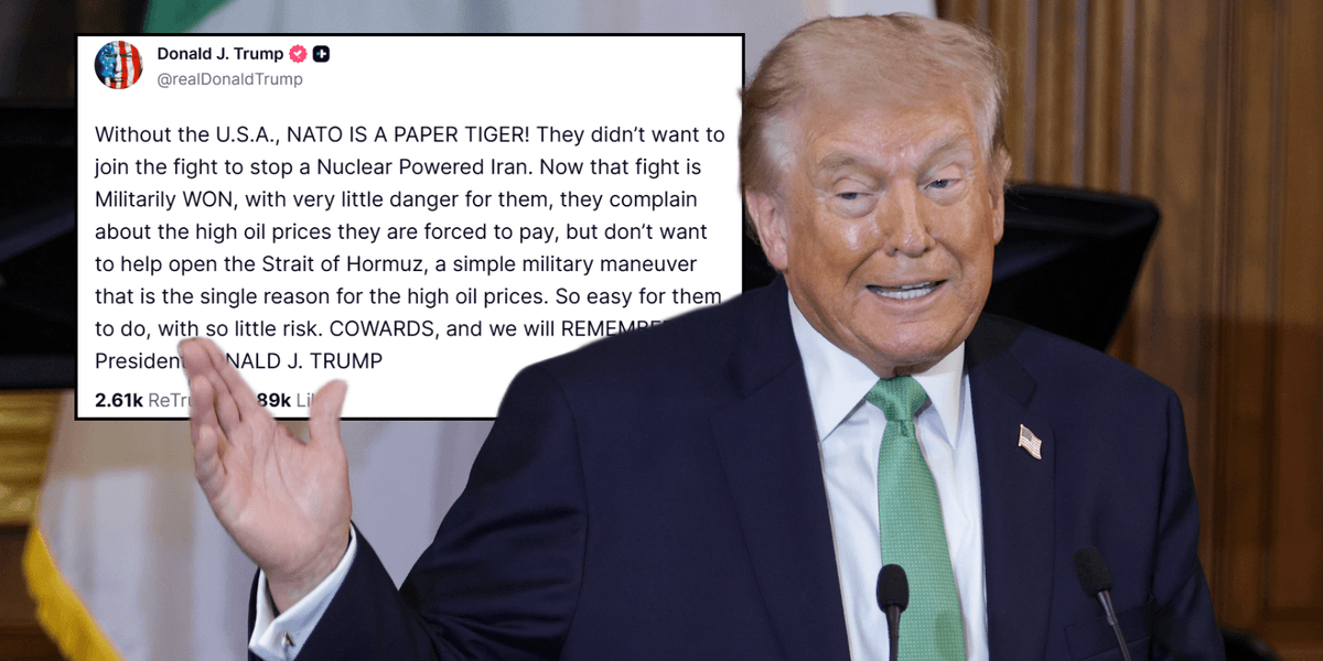 Donald Trump brands Nato 'COWARDS' as he slams 'unwilling' allies for not joining Iran war