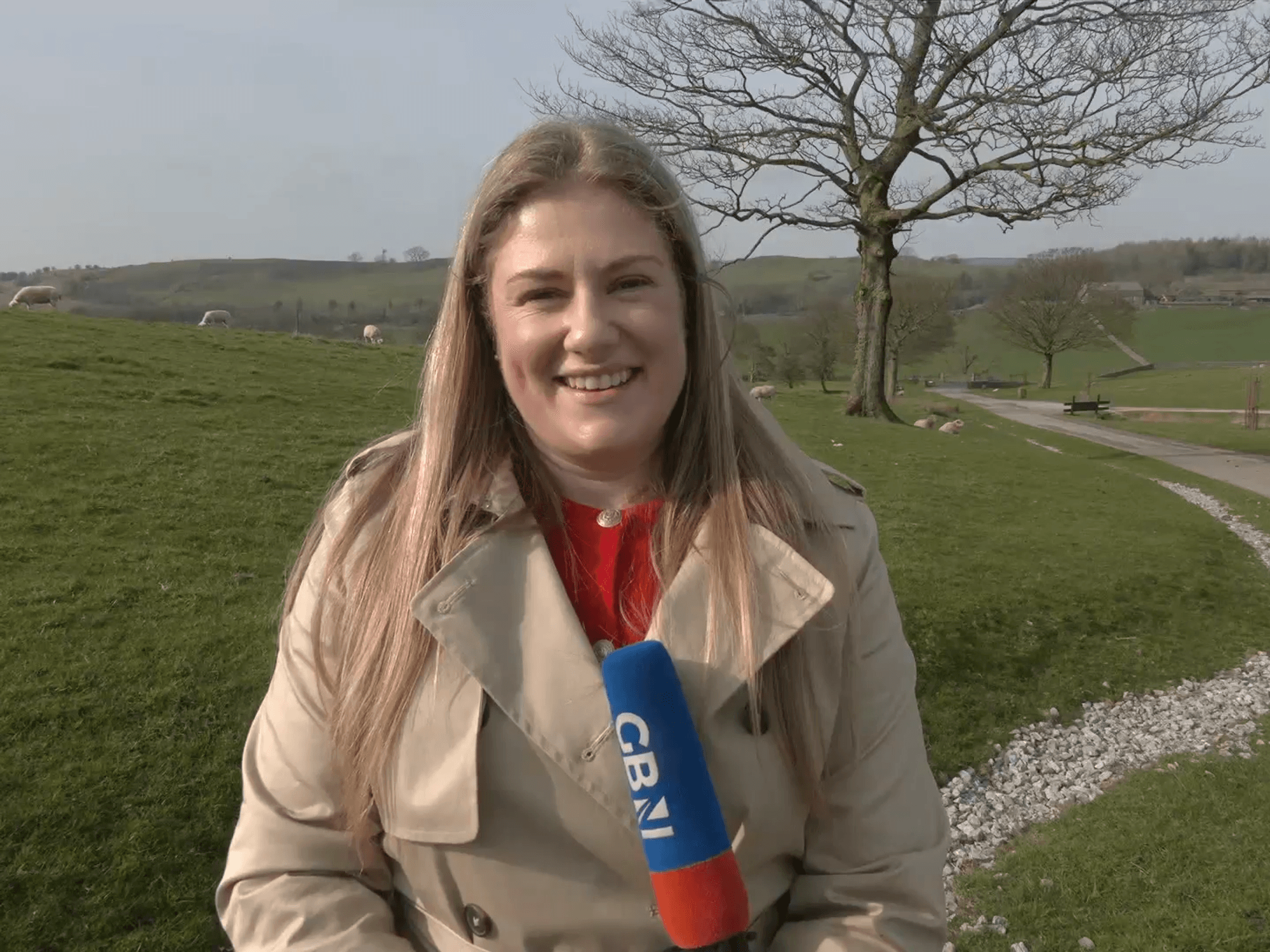 WATCH: Anna Riley reports alongside adorable lambs on Spring Equinox - 'The picture of Spring!'