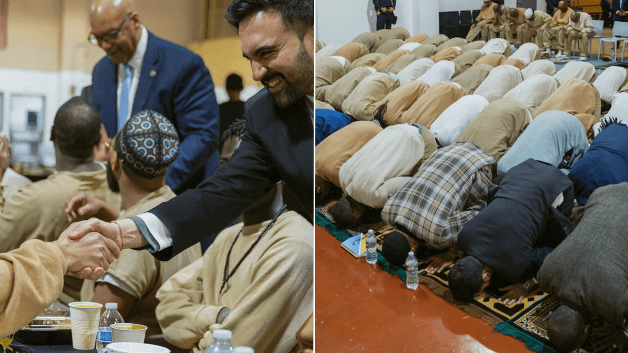 'Disgusting!' Zohran Mamdani breaks Ramadan fast with prisoners at notorious NYC jail while 'snubbing city's police'