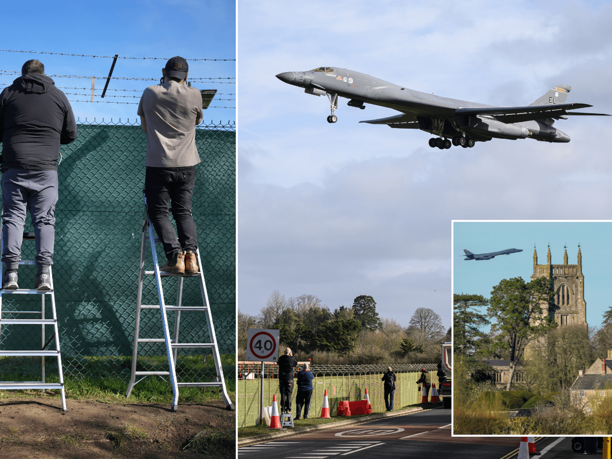 'Get them out!' Tiny village next to RAF base is swarmed by hordes of unruly planespotters hoping...