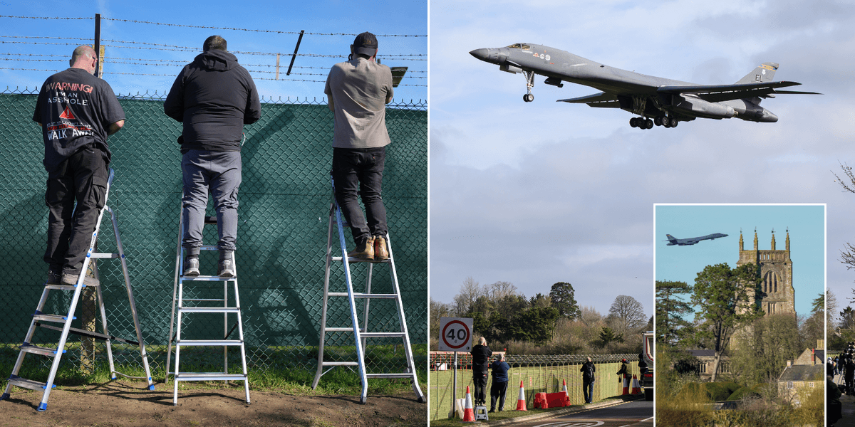 Neighbour row erupts in tiny village next to RAF Fairford as hordes of unruly planespotters swarm roads hoping to glimpse US bombers Neighbour row erupts in tiny village next to RAF Fairford as hordes of unruly planespotters swarm roads hoping to glimpse US bombers