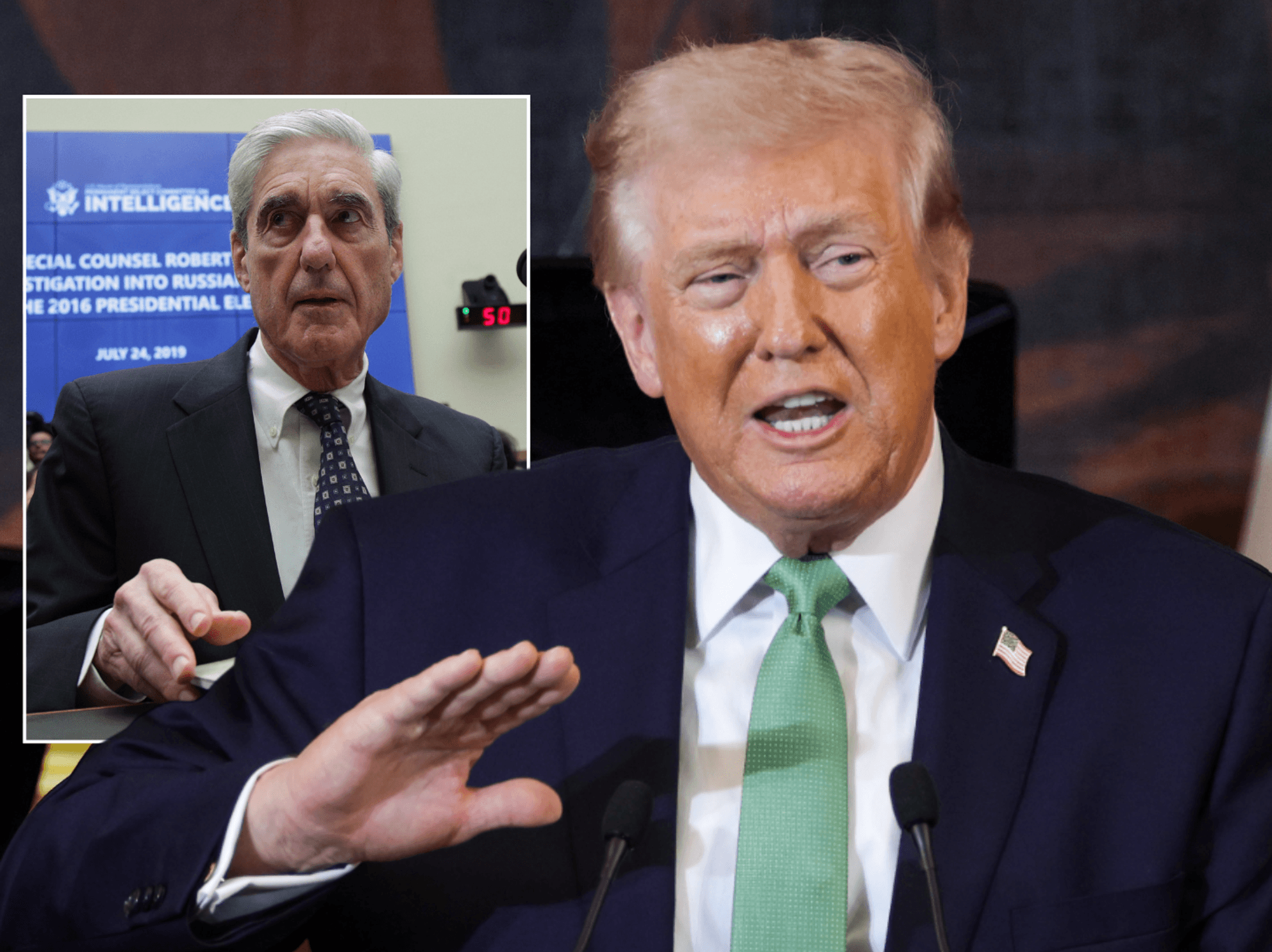 Donald Trump says he's 'glad' Robert Mueller is dead after accusing ex-FBI chief of 'hurting inno...