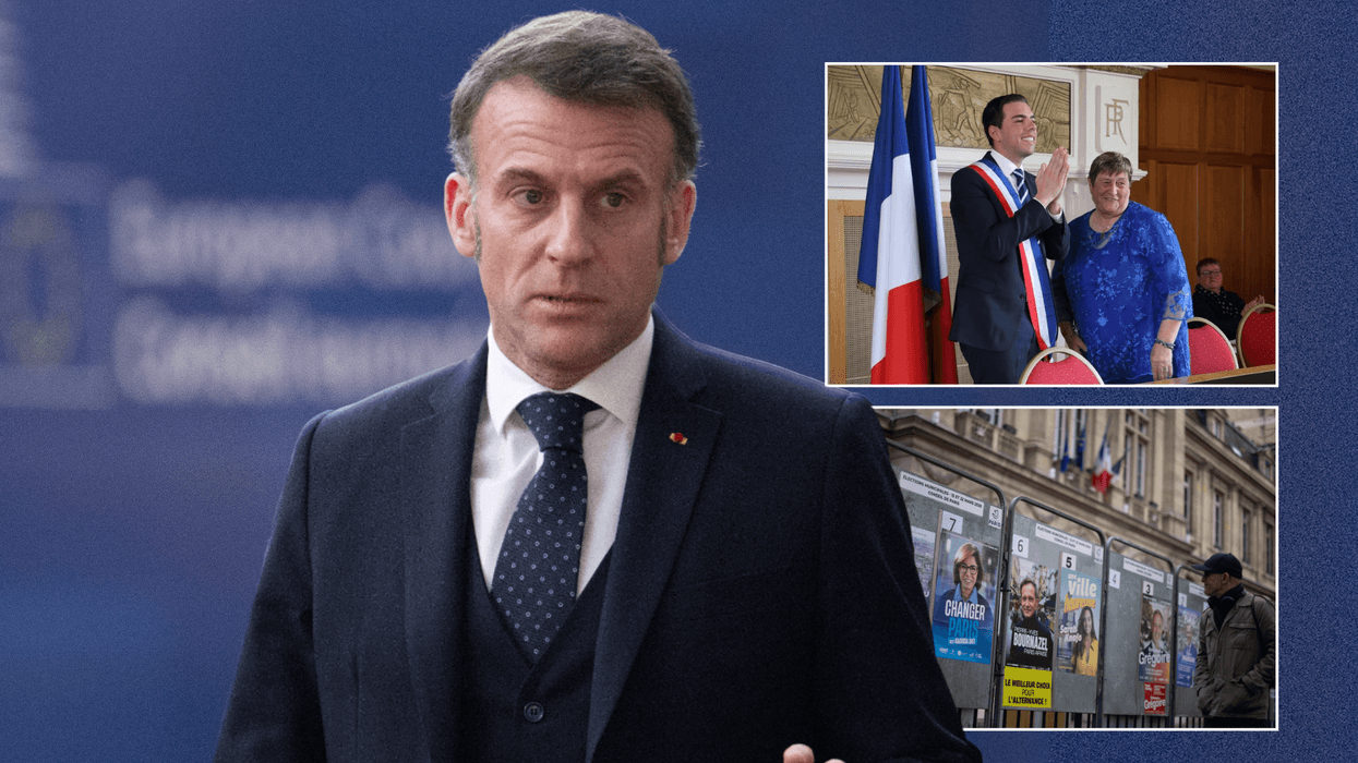 Right-wing French mayor wins 82% of the vote as voters revolt against Emmanuel Macron