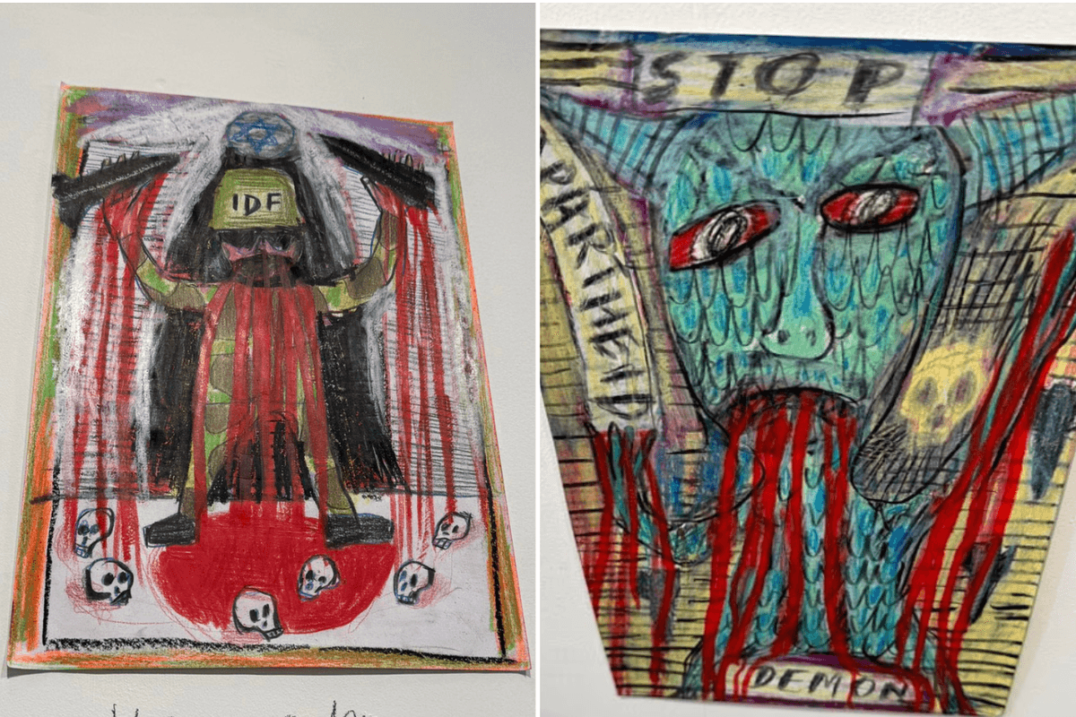 Labour council promotes art exhibition 'targeting Zionism' that shows Jews eating babies