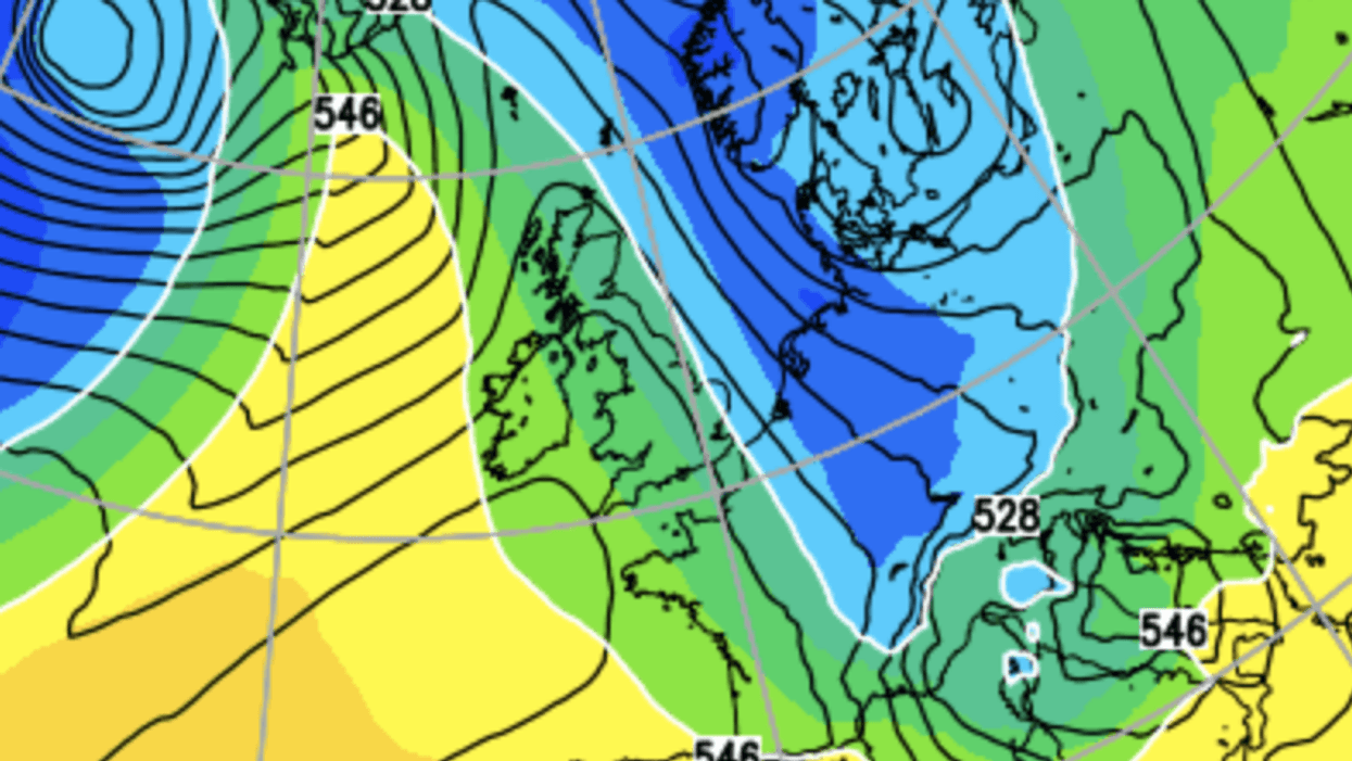 Snow and heavy downpours to hit parts of Britain TODAY while elsewhere clings to 16C sunshine