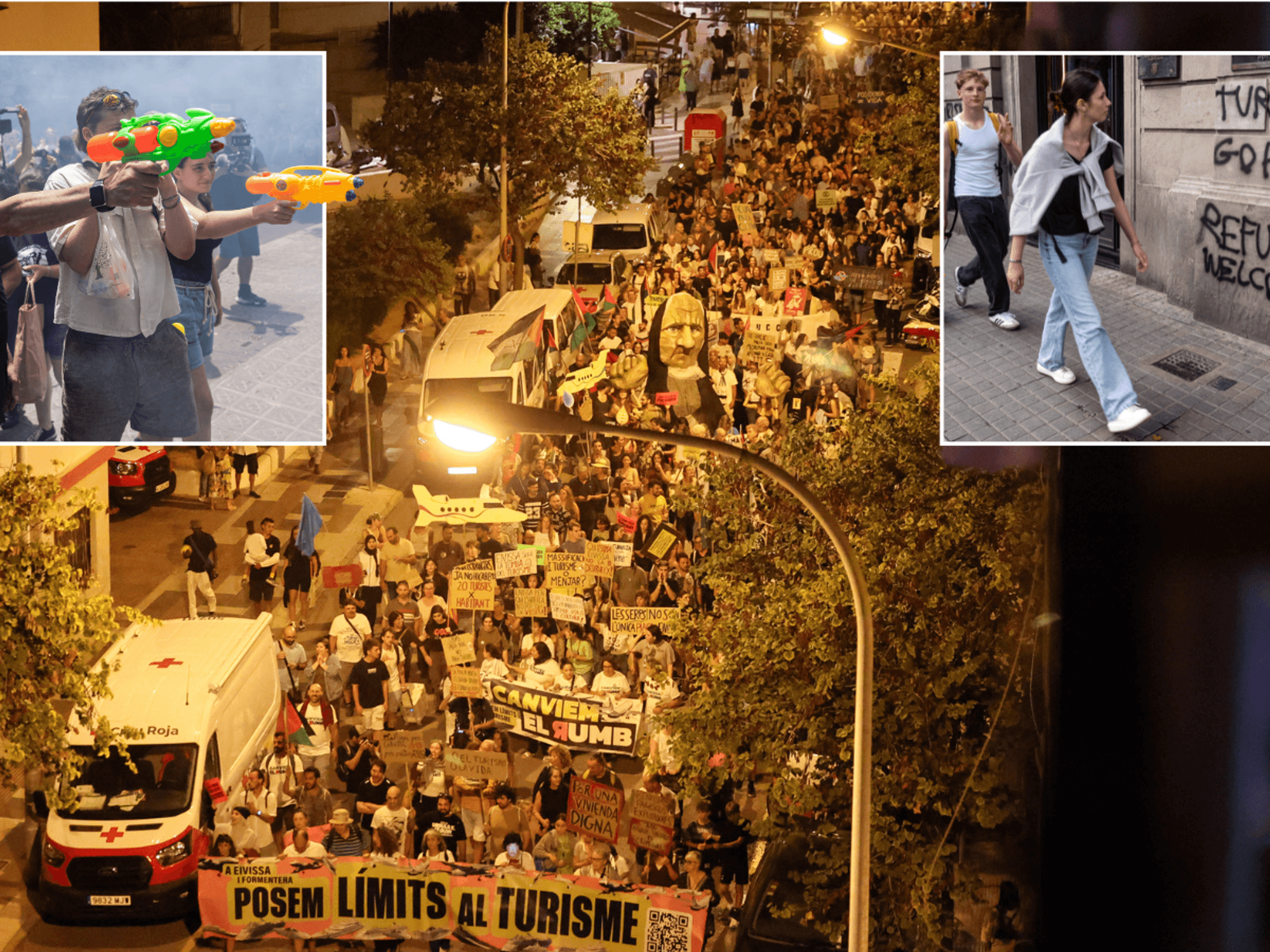 'Expect hostility' - Anti-tourist protesters threaten Britons with ANOTHER summer of fury in chil...