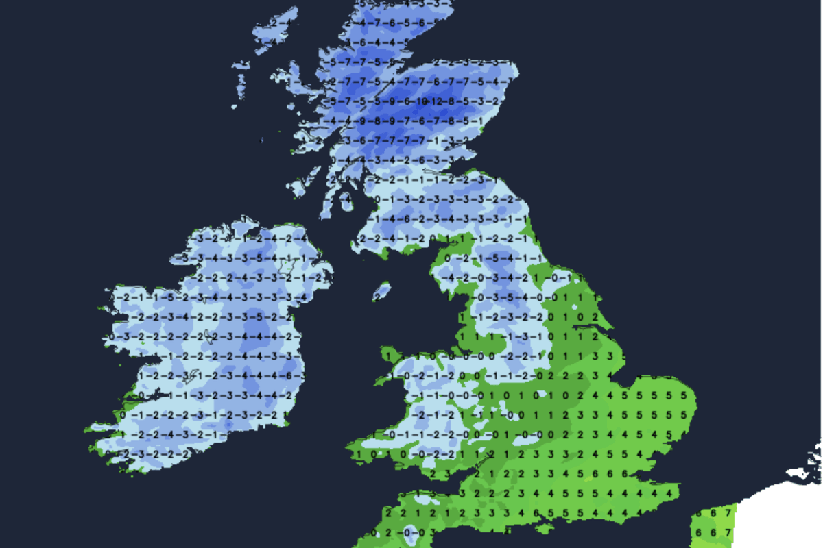 Britain set for cold snap as deep low-pressure storm drags in minus 12C winds