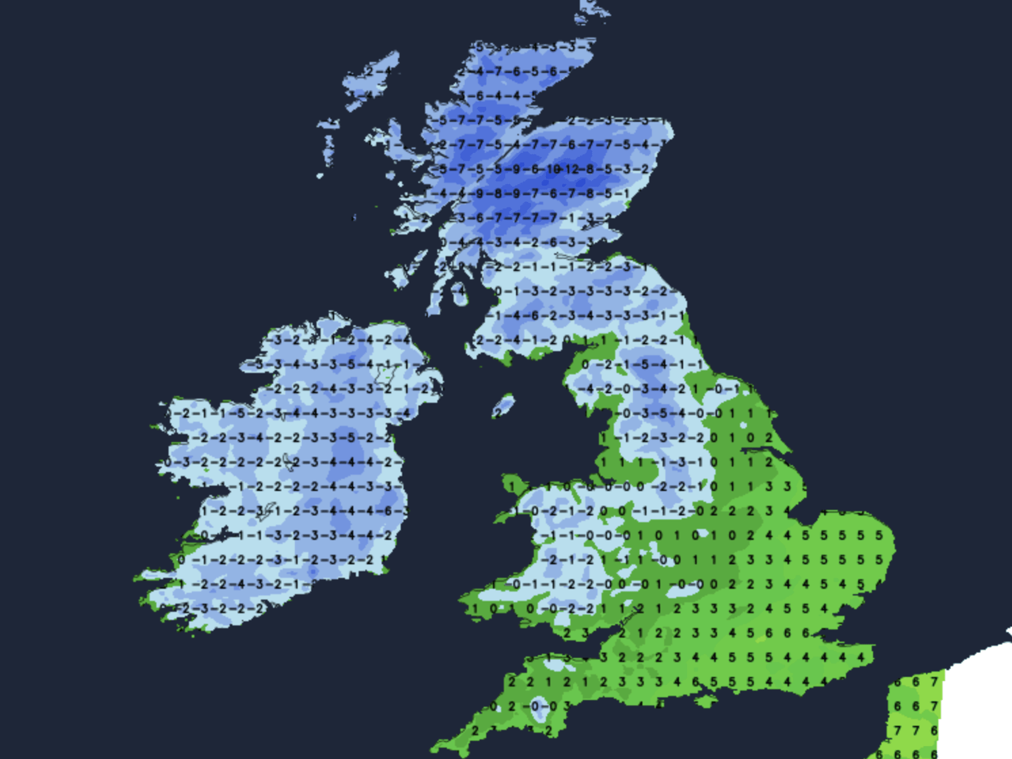 Britain set for cold snap as deep low-pressure storm drags in minus 12C winds