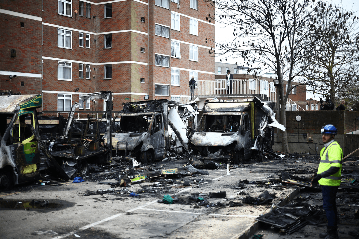 Two men arrested after Golders Green ambulance arson attack released on bail