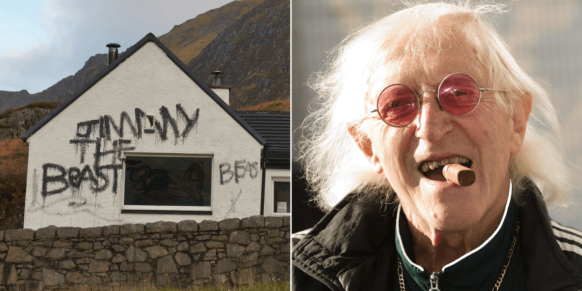 Jimmy Savile’s cottage destroyed after years of fury Jimmy Savile’s cottage destroyed after years of fury