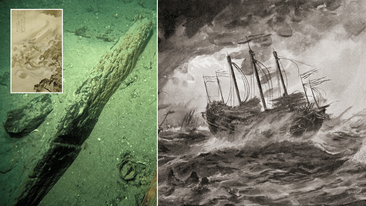 Incredible 745-year-old shipwreck discovered off coast of Japan after being sunk by 'divine wind'