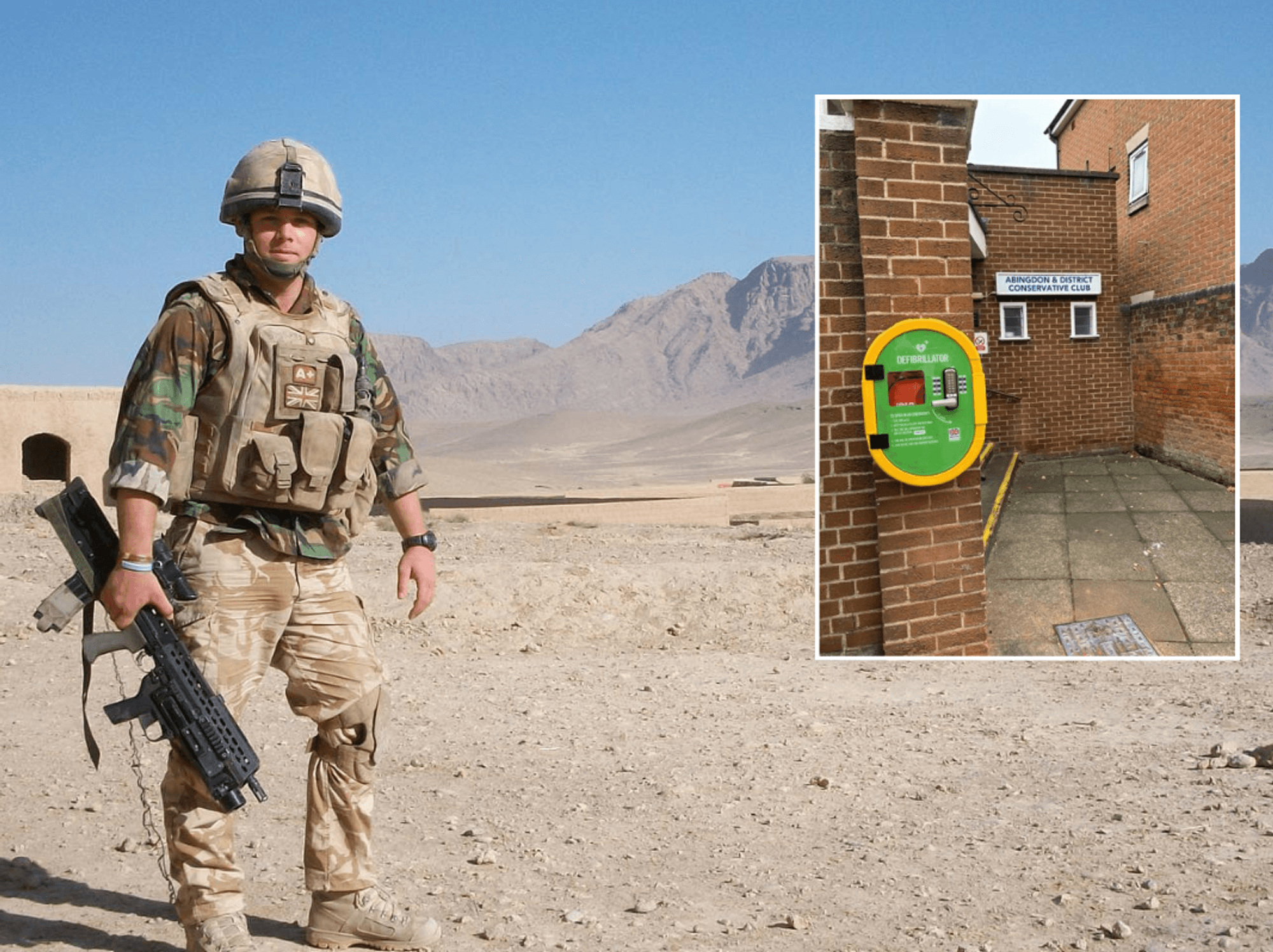 Soldier steps in to resuscitate diner after he choked on mouthful of chicken and collapsed