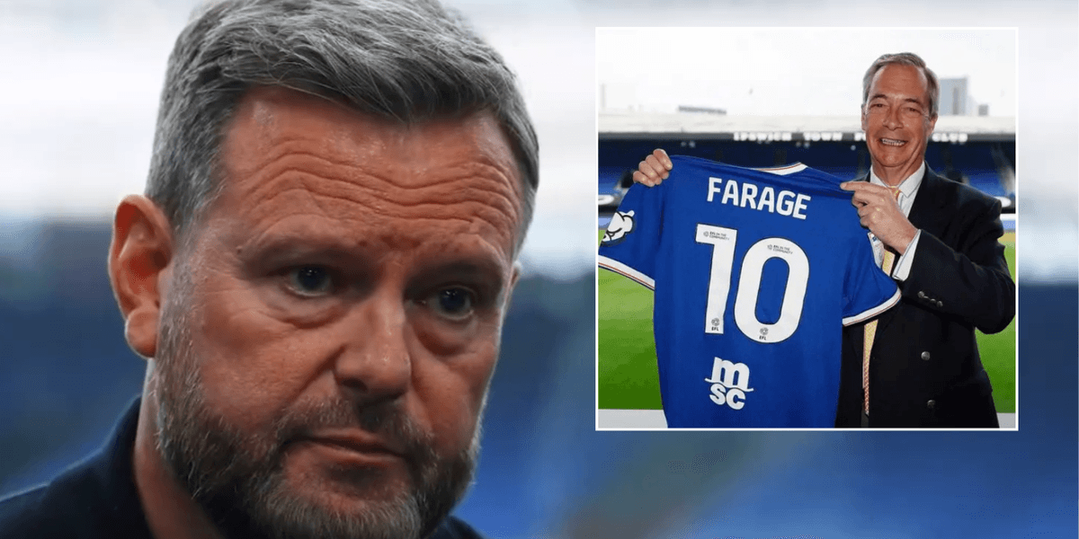 Ipswich boss apologises for‘ harm’ caused over Nigel Farage’s visit to Championship side’s stadium Ipswich boss apologises for‘ harm’ caused over Nigel Farage’s visit to Championship side’s stadium