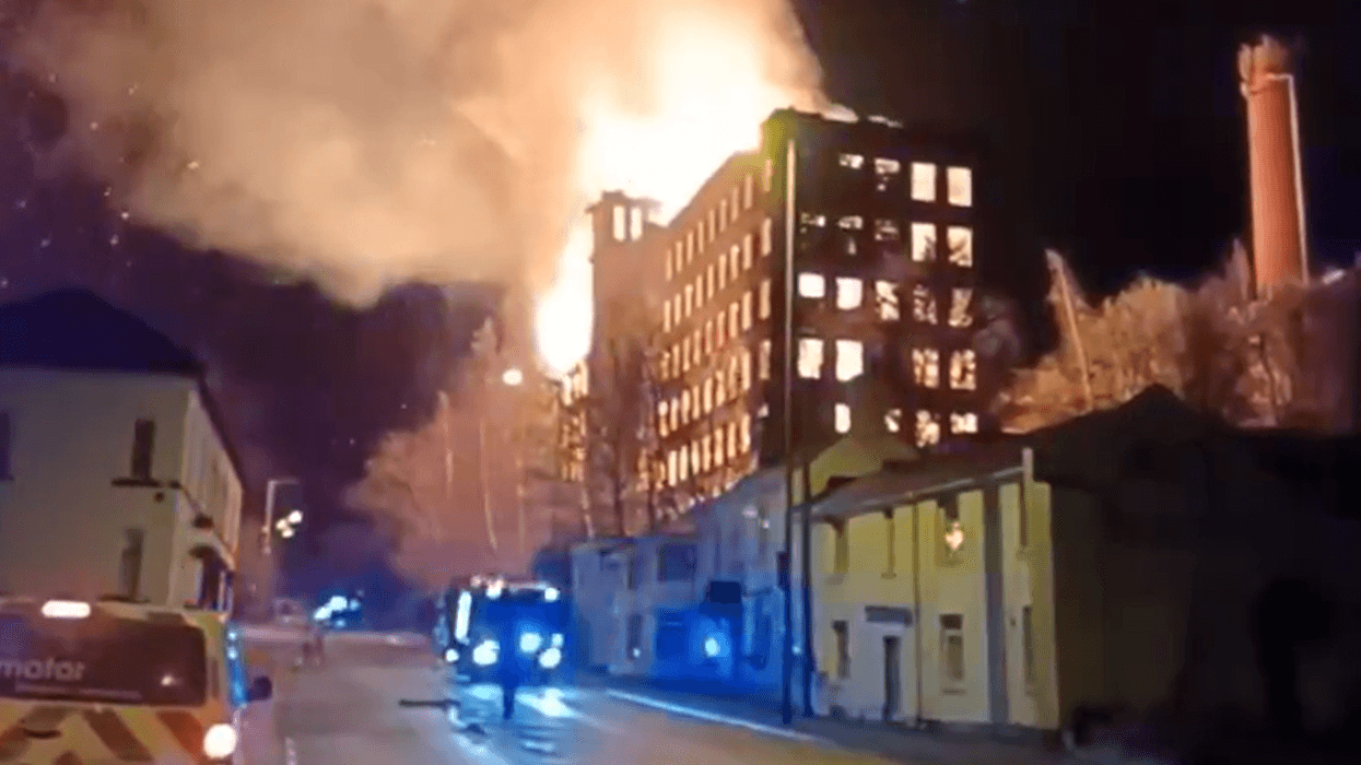 Historic Grade-II listed Big Mill 'fully alight' as locals told to stay away