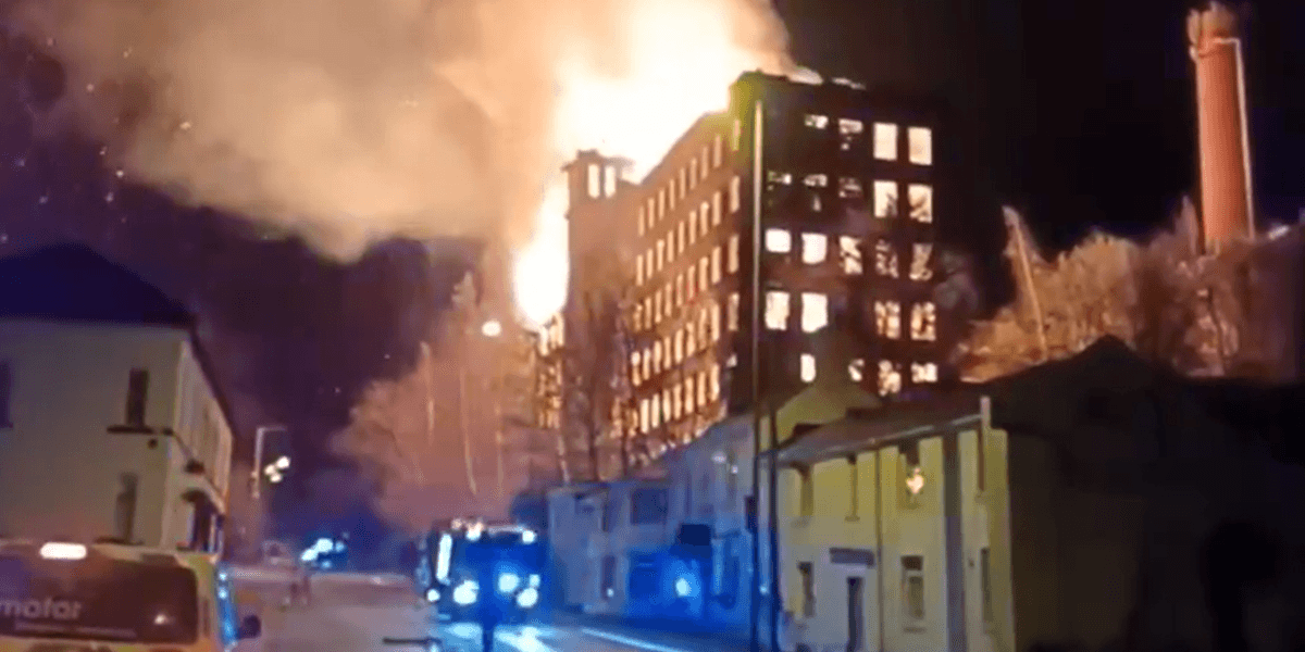 Historic Grade-II listed Big Mill ‘fully alight’ as locals told to stay away Historic Grade-II listed Big Mill ‘fully alight’ as locals told to stay away