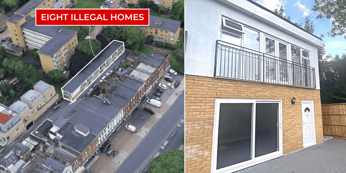 Planning row could force unsuspecting families out of homes after London council reveals they were illegally built Planning row could force unsuspecting families out of homes after London council reveals they were illegally built