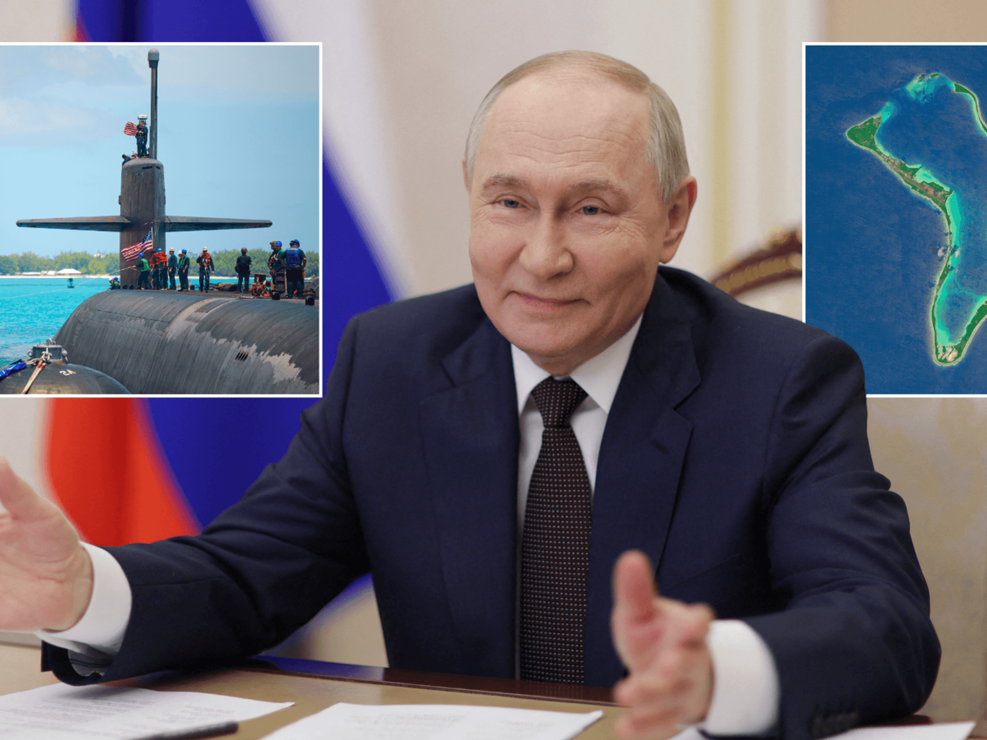 Vladimir Putin caught helping Iran target Chagos Islands as Russia's three-stage attack plans revealed