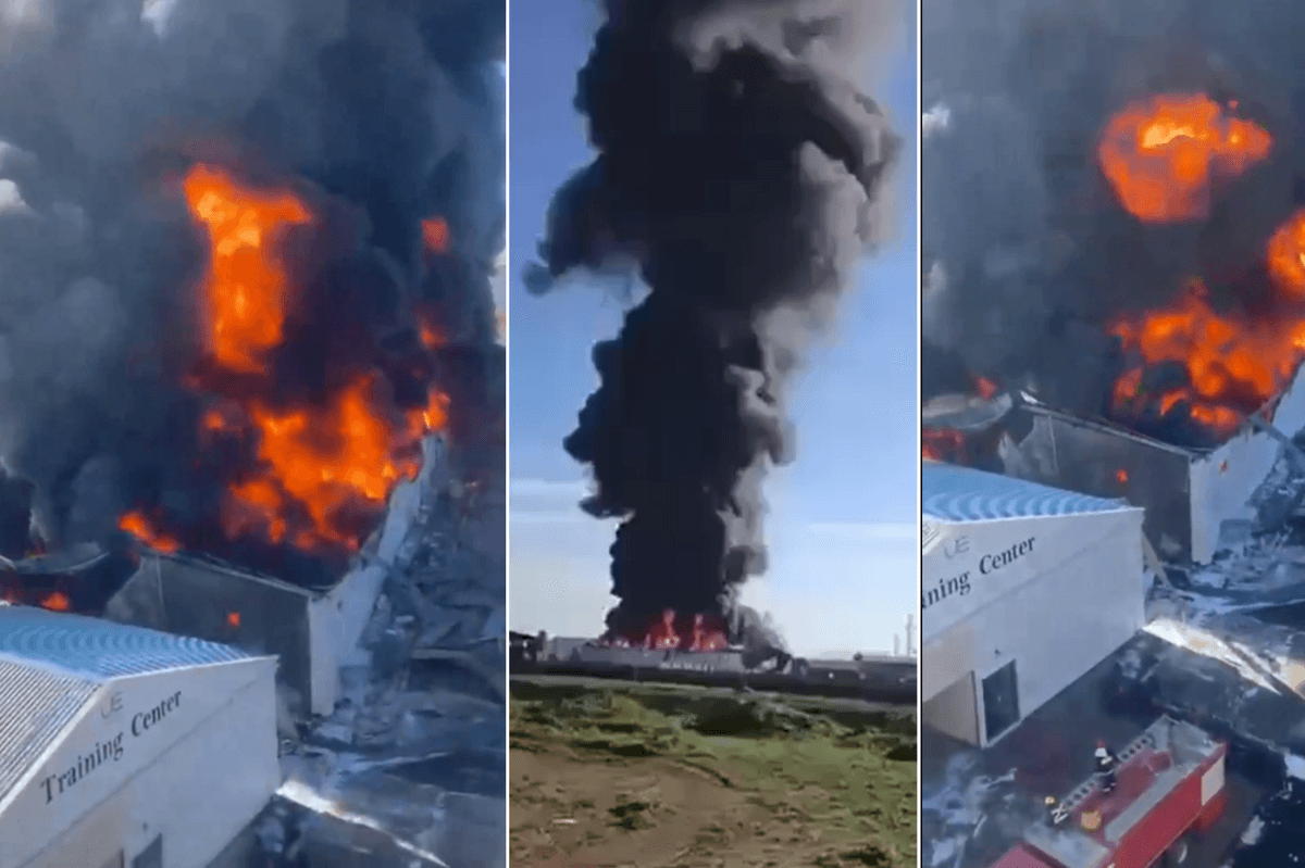 Massive explosion as drone strikes British oil firm in Iraq after chilling Iran warning