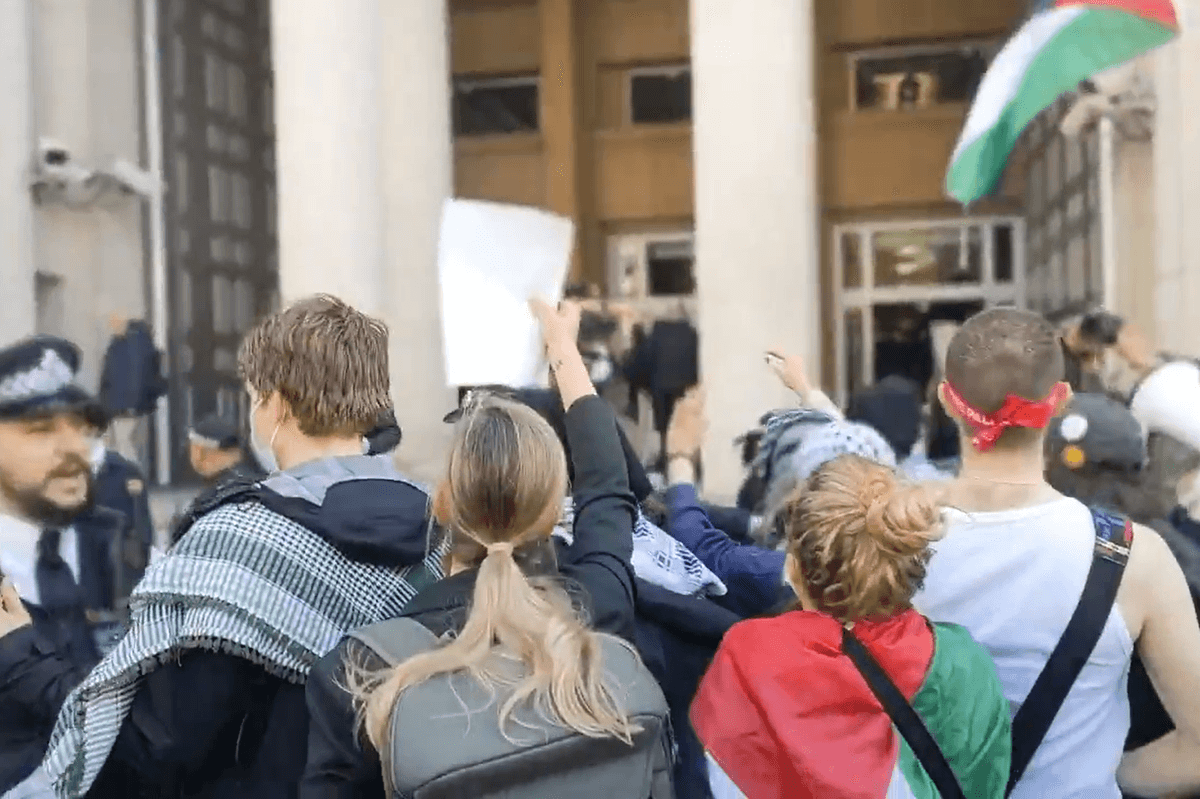 WATCH NOW: Protesters storm Ministry of Defence and swarm Royal Navy officers as police overwhelmed