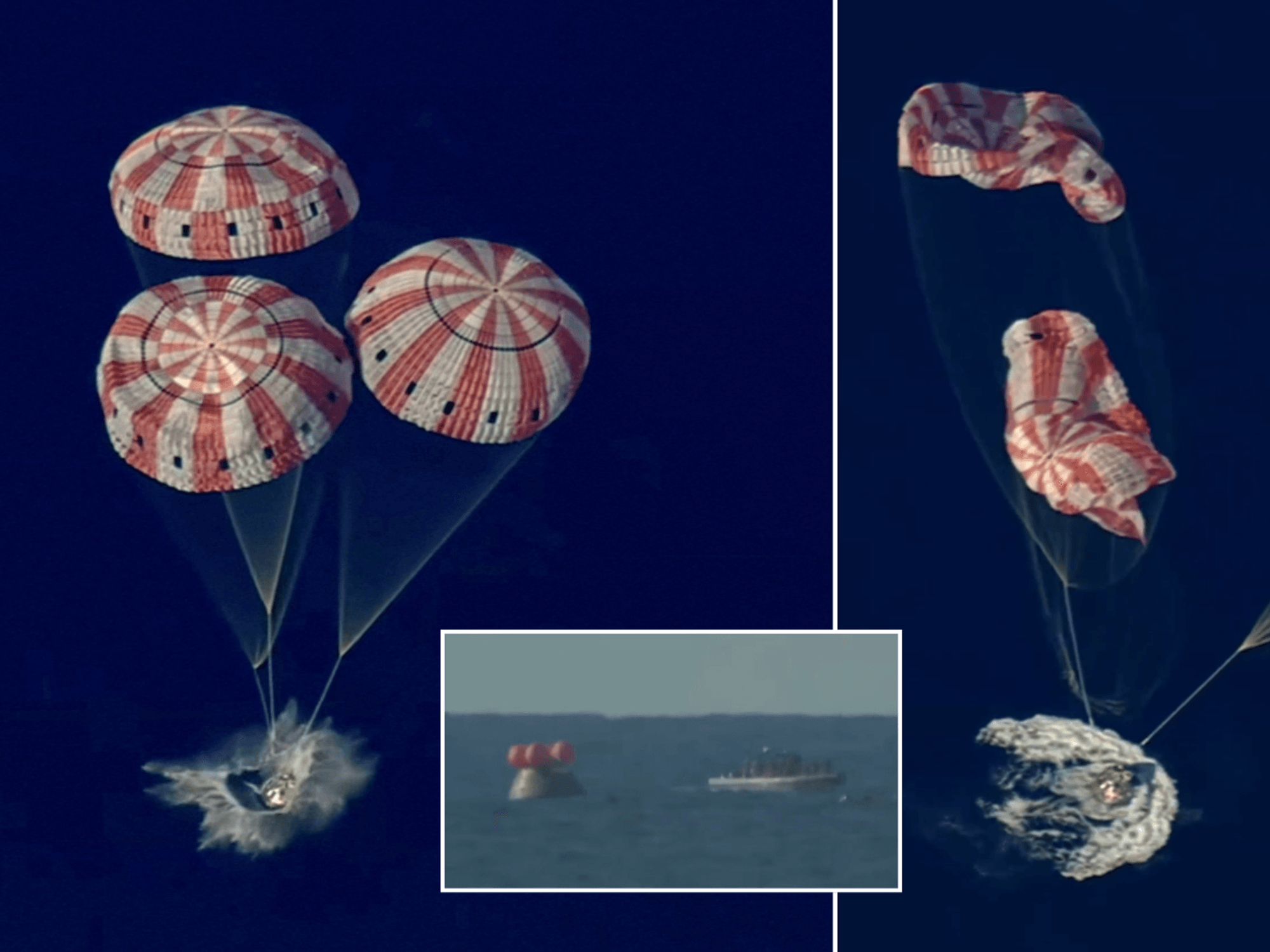 Artemis II spacecraft splashes down in Pacific after sensational 25,000mph return to Earth