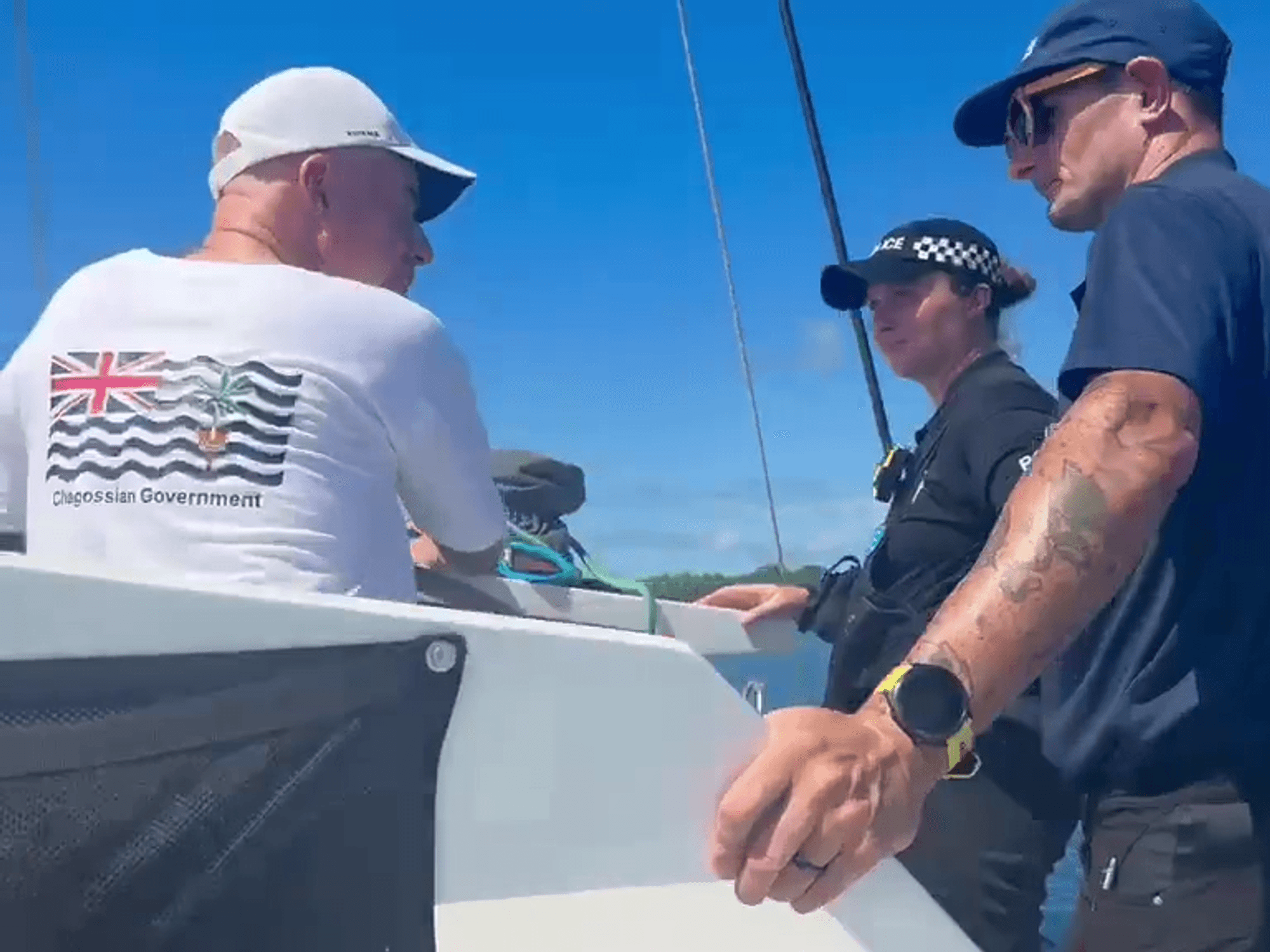 WATCH: Border Force officials storm ship bringing vital supplies to Chagos