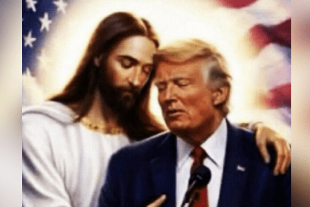 Donald Trump shares AI photo with Jesus days after 'blasphemous' post being depicted as Christ