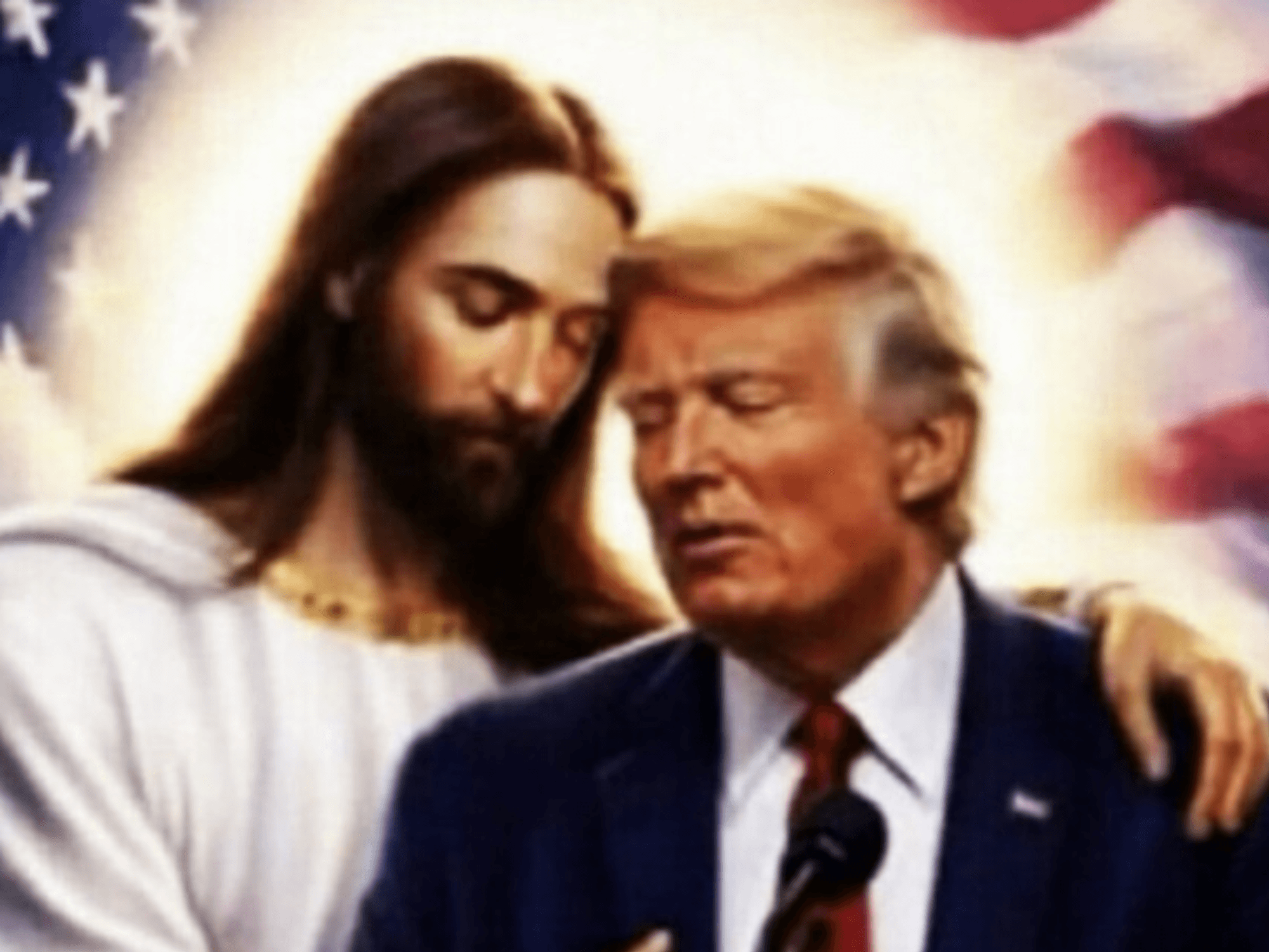 Donald Trump shares AI photo with Jesus days after 'blasphemous' post being depicted as Christ