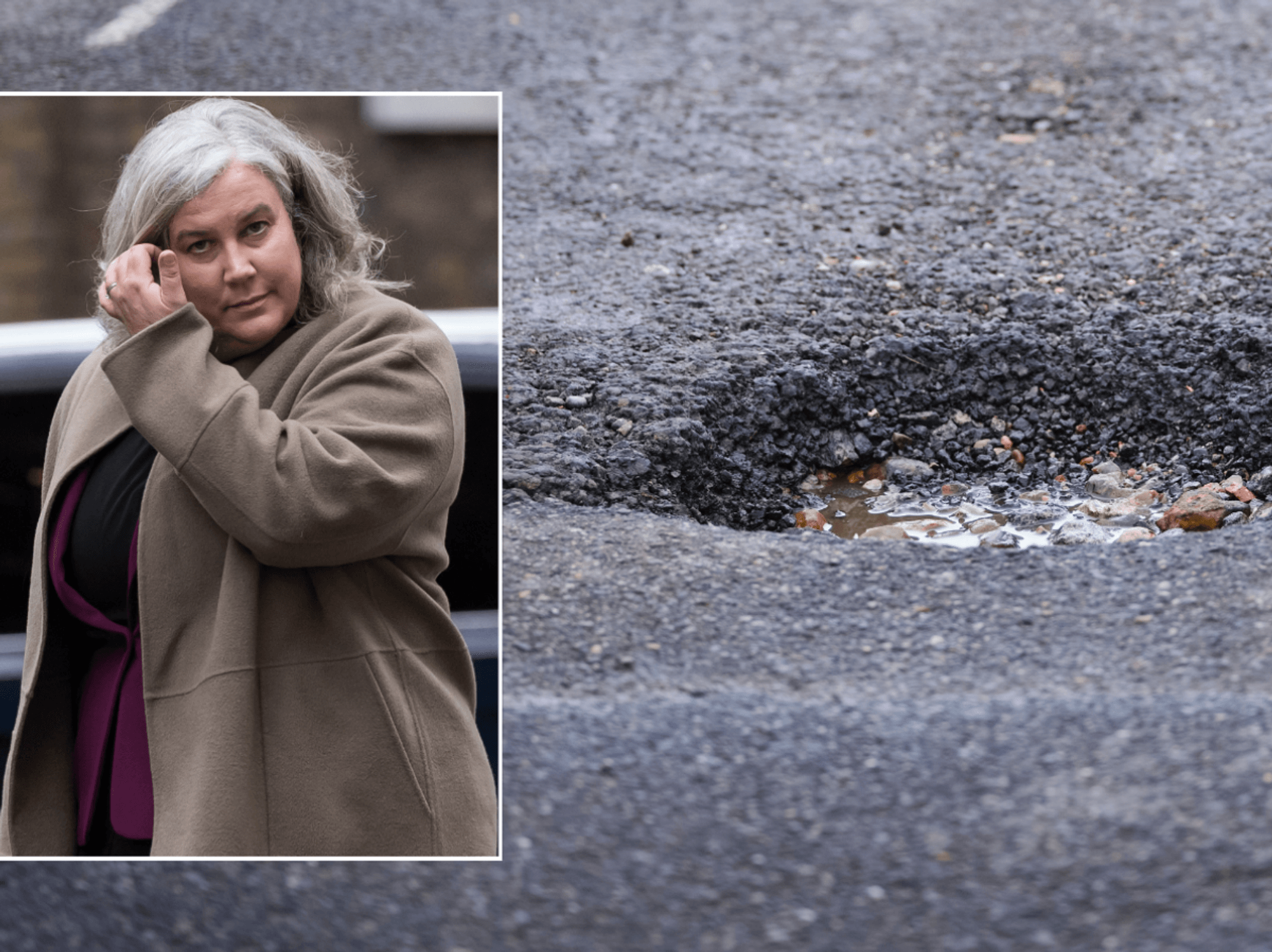 Transport Secretary’s car damaged by ‘moon crater’ pothole in latest blow to Britain’s crumbling roads